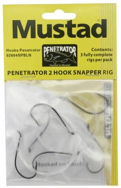 Mustad Penetrator 2-Hook Snapper Rig 5/0