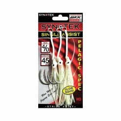 Synotek Single Assist Hooks 4/0 4.5cm Full Glow